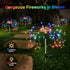 120 8 4 Pack Lewondr Firework Solar Garden Lights, LED Solar Firework Lights with Lighting Modes, Waterproof Sparkler