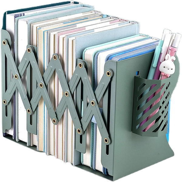 YIRUIDD Adjustable Bookends for Shelves, Metal Bookends for Heavy Books, Book Stopper Organzier