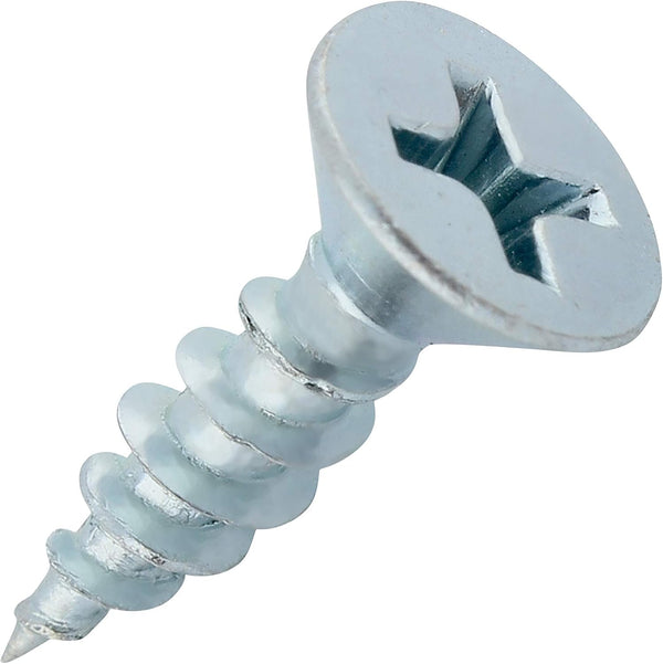 Rok Hardware 100 Pack #6 x 1/2" Coarse Thread Phillips Flat Head Wood Screws - Zinc MDF