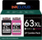 INKCLOUD Compatible Ink Cartridges Replacement for HP 63, Black and Color for HP 3830, 5255, 4520, 3630 (1 Black, 1
