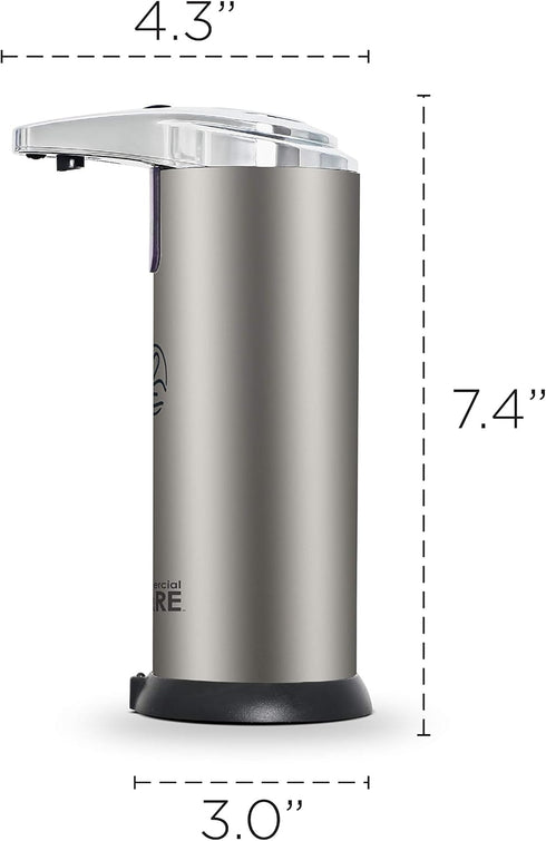 Commercial Care (220 ml 7.5 oz) Touchless Soap, Hand Sanitizer Dispenser Battery Operated Automatic Soap Dispenser
