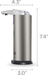Commercial Care (220 ml 7.5 oz) Touchless Soap, Hand Sanitizer Dispenser Battery Operated Automatic Soap Dispenser