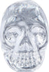 Milkary 10 Pcs Crystal Glass Door Knobs, Skull Clear Glass Wardrobe Pull Knobs with Screws, Drawer Knobs Handle