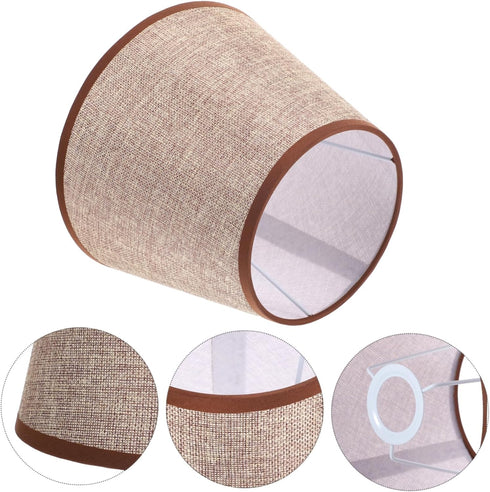 Linen Fabric Lamp Shade for Table and Floor Lamps Modern Design Replacement Shade for Living and Bedroom Bottom Opening