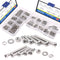 Glarks 560Pcs M2 M3 Phillips Pan Head Stainless Steel Screws Bolts Nuts Lock and Flat Washers Assortment Kit
