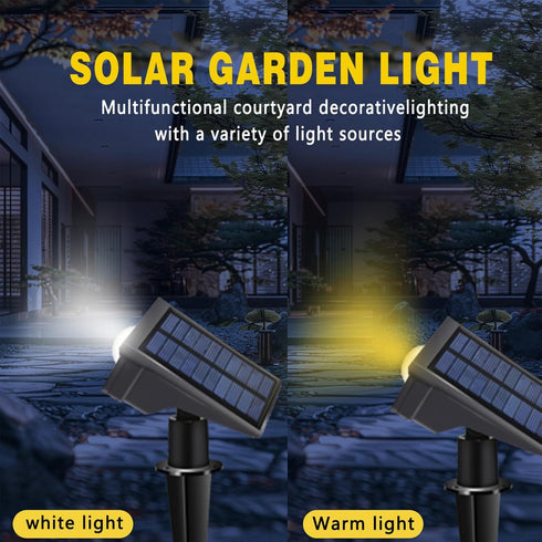 Generic Solar Lights Outdoor Adjustable Angle, Solar Spotlights Outdoor Waterproof, Solars Garden Lights with Two Modes