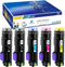 VICTORSTAR 5 Packs Compatible Toner Cartridges 6510 6515?Extra High Yield?5500 BK & 4300 Pages CMY for Xerox Phaser