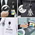 Teskyer 5 Pack Badge Holders - Retractable Badge Reel with Carabiner Clip and Key Ring for ID Cards