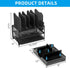 Simple Trending Mesh Desk File Organizer, Desktop Storage with Sliding Drawer, Double Tray, and 5 Upright Sections