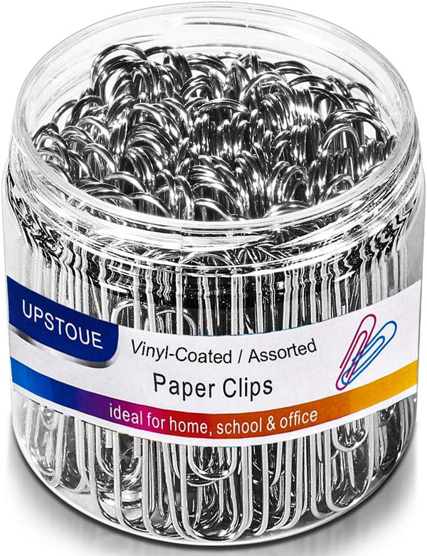 Vinaco Paper Clips - Smooth Silver, 100 Pack Large 2 Inch (50mm), Durable & Rust Resistant Coating for Office School