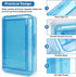 Large Capacity Plastic Pencil Box, Double Layer Pencil Case for Kids and Adults, Hard Crayon Box Storage (Blue)