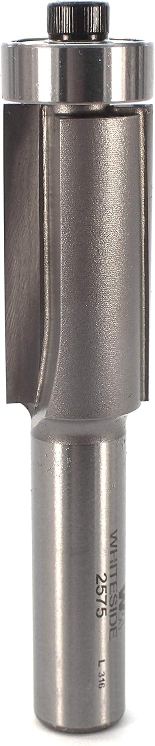 Downshear Flush Trim Bit, 3/4CD 1-1/2CL w/B4 Bearing, 1/2SH 3-1/2OAL, 2FL