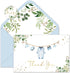 Whaline 50 Pack Baby Shower Thank You Cards Boxed Blue Cloth Note