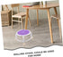 Happyyami Salon Equipment Rolling Chair Small Casters Low Height Stool for Office Foot Rest Under Desk Foot Stool