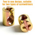 Tweruna 10 M6 PCS Barrel Nut, Slotted Barrel Cross Dowel Nut, Replacement Cross Dowels Barrel Nuts for Furniture Bed
