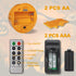 CANDLE IDEA 6 PCS Halloween Pumpkin LED Lights with Remote Timer, Battery Operated Jack-O-Lantern Candles for Decor
