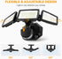 7000LM, 6500K, 3 LED Security Lights Motion Sensor Light Outdoor, Waterproof, Flood Light Outdoor Motion Detector