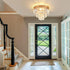 3-Tier K9 Crystal Flush Mount Ceiling Light Modern Crystal Chandelier Gold Mini Round Hanging Pendant Light Luxury
