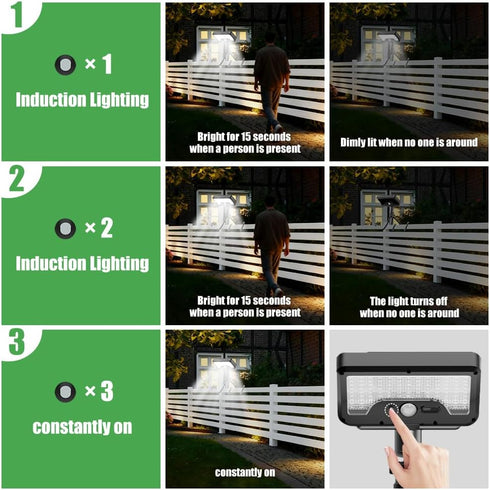 360 Solar Lights,Outdoor Solar Motion-Activated Light with Flexible Octopus Tripod Can be Wrapped Around Tree