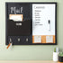 Juvale Wall Mounted Organizer, Message Command Center, Family Office Whiteboard, Chalkboard, Cork Board Combo