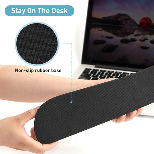 Yolanda Keyboard Wrist Rest, Memory Foam, Easy Typing Pain Relief, Keyboard Mouse Pad Set for Home, Office