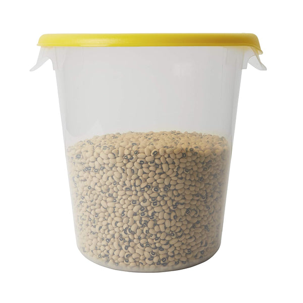 Rubbermaid Commercial Lid (Lid Only) for Round Food Storage Container, Fits 8 Qt. Containers, Yellow (FG572500YEL)
