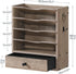 HOOBRO Wall File Organizer, Mail Organizer Wall Mounted, Wooden Literature Organizer with Drawer Storage