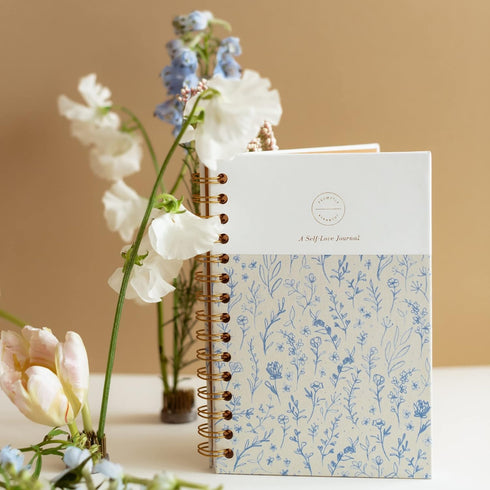 Promptly Journals A Self-Love Journal: 52 Weeks of Affirmation (Wildflower, Linen/Leatherette) | Stress Relief Journal