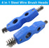 1 Pcs 4-in-1 Copper Tubing Brush, Copper Pipe Cleaner Tool for Plumbing Installation, Blue Steel Bristles