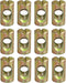 RLECS 12pcs M8 Pozidriv Slotted Barrel Nuts Cross Dowels Slotted Nuts Horizontal Hole