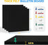 DOLLAR BOSS Felt Cork Board Tiles, 4 Packs 12" x 12" 1/2" Thick Self-Adhesive Acoustic Panels with 40 Pushpins