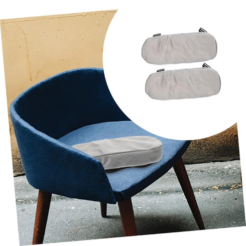 Elbow Memory Foam Armrest Pads Wear-resistant Non-slip Cushion Covers for Office Chairs Gaming Chairs Wheelchairs Gray