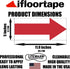 LiteMark Removable Red Arrows, Large Size Arrow Sticker, 12 Inch Pack of 6 for Safety