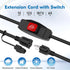 KASONIC 1.5 FT Extension Cord with Switch, 14/3 AWG Gauge, Heavy Duty Cable with Safety Cover