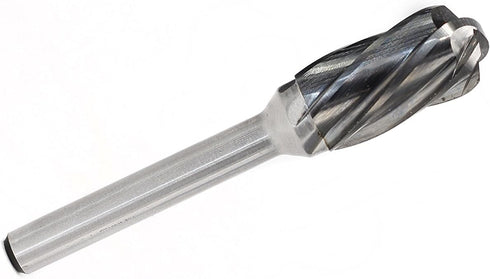 Carbide Burr SC5-NF Aluma Cut Rotary Burr Bits for Aluminum, 1/4 Inch Shank, 1/2 Inch Head Diameter, 1 Piece