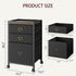 File Cabinet with 4 Drawers, Mobile Rolling Printer Stand, Fits A4 or Letter Size, Fabric Vertical File Cabinet with