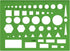 Westcott T-816 All-Purpose Technical Drawing Template, Green, 4.5 by 6 in, Plastic Shape Tool