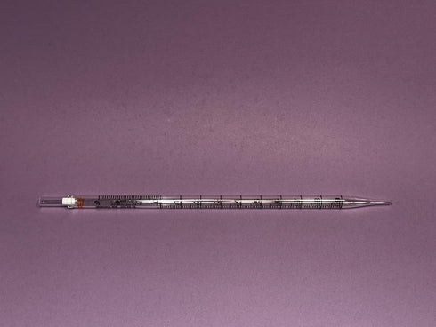 Generic 10 mL Pack 50 Serological Pipettes, Graduated, Drawn Tip, Orange Color Ring, Individually Wrapped,