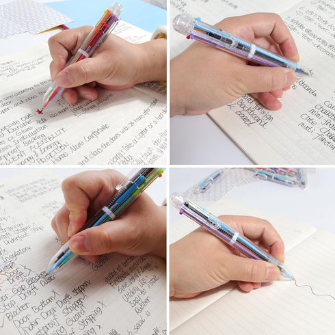 Mluchee 100 Pack Multicolor Pens, 6-in-1 Party Favors, Bulk Fun Pens for Adults and Students