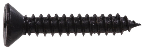 The Hillman Group 851974 12 x 1-1/4-Inch Wood Screw, Flat Head Phillips, Black Finish