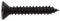 The Hillman Group 851974 12 x 1-1/4-Inch Wood Screw, Flat Head Phillips, Black Finish