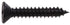 The Hillman Group 851974 12 x 1-1/4-Inch Wood Screw, Flat Head Phillips, Black Finish