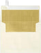 LUXPaper A2 Foil Lined Invitation Envelopes | Peel & Press | Natural w/Gold LUX Lining | 50 Qty
