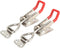 X AUTOHAUX 2pcs Stainless Steel Adjustable Pull Toggle Clamp - Heavy Duty Latch Hasp without Hole