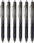 ParKoo 6-Pack Retractable Erasable Gel Pens, Fine Point Black Ink for Note Taking & Crossword Puzzles