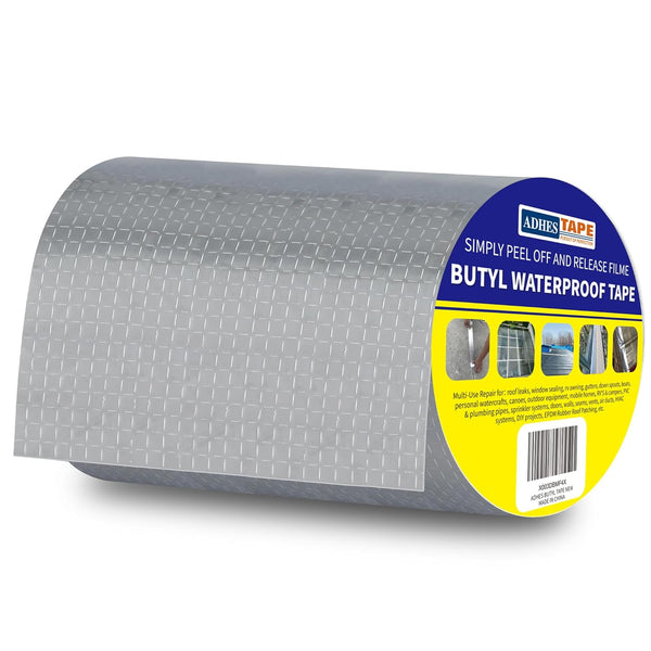 ADHES Butyl Tape Waterproof Aluminum Foil Tape 150mm x 5m for RV Repair, Window, Boat and Pipe Sealing