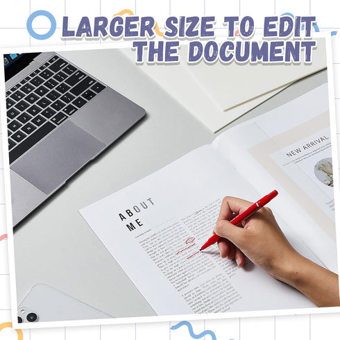 Gueevin 100 Sheets Extra Large Jumbo Transparent Sticky Notes, Clear Self Sticky Notes, Office School Supply (Clear,