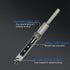 6pcs Square Hole Mortise Chisel Drill Bit Tools, 5/8" 9/16" 1/2" 3/8" 5/16" 1/4" for Precise Woodworking Applications