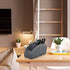 SITHON PU Leather Remote Control Holder with 5 Compartments, Desktop Organizer for TV, DVD, Media Player, Woodgrain Gray