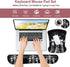 Rectangular Mouse Pad Wrist Protector with Cool Giraffes, Ergonomically Non-Slip Rubber Comfortable Computer Keyboard